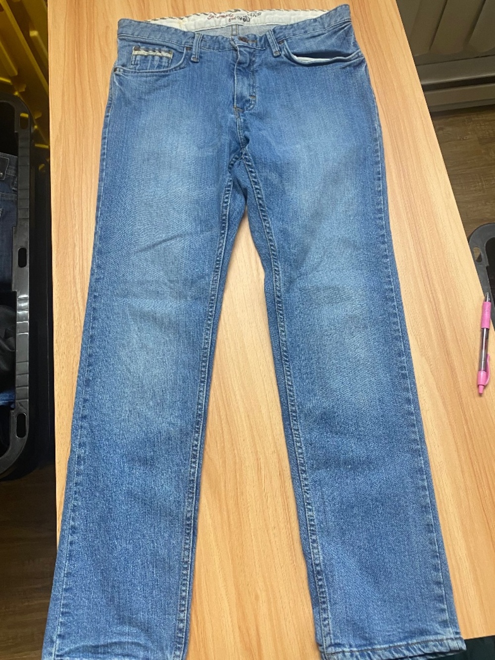 Vans "Customade For You" Medium Wash Straight Leg Skate Jeans
